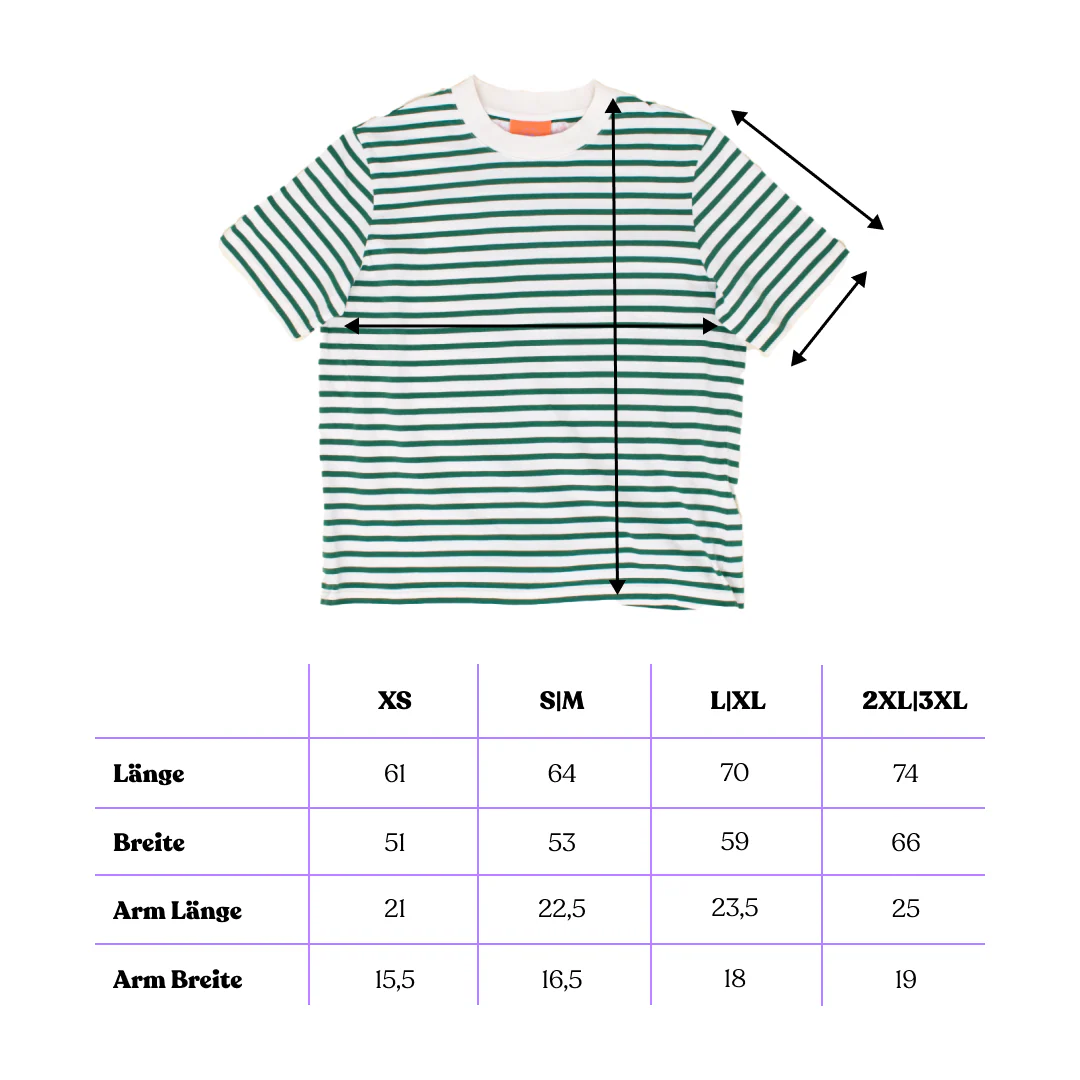 T-Shirt Gestreift aus Bio-Baumwolle in Grün/Off-White - Image 9