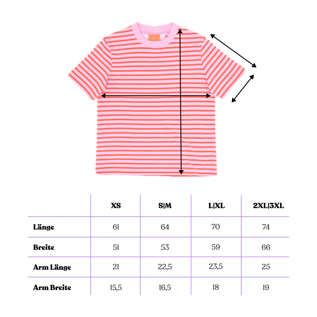 T-Shirt Gestreift aus Bio-Baumwolle in Pink/Rot - Image 7
