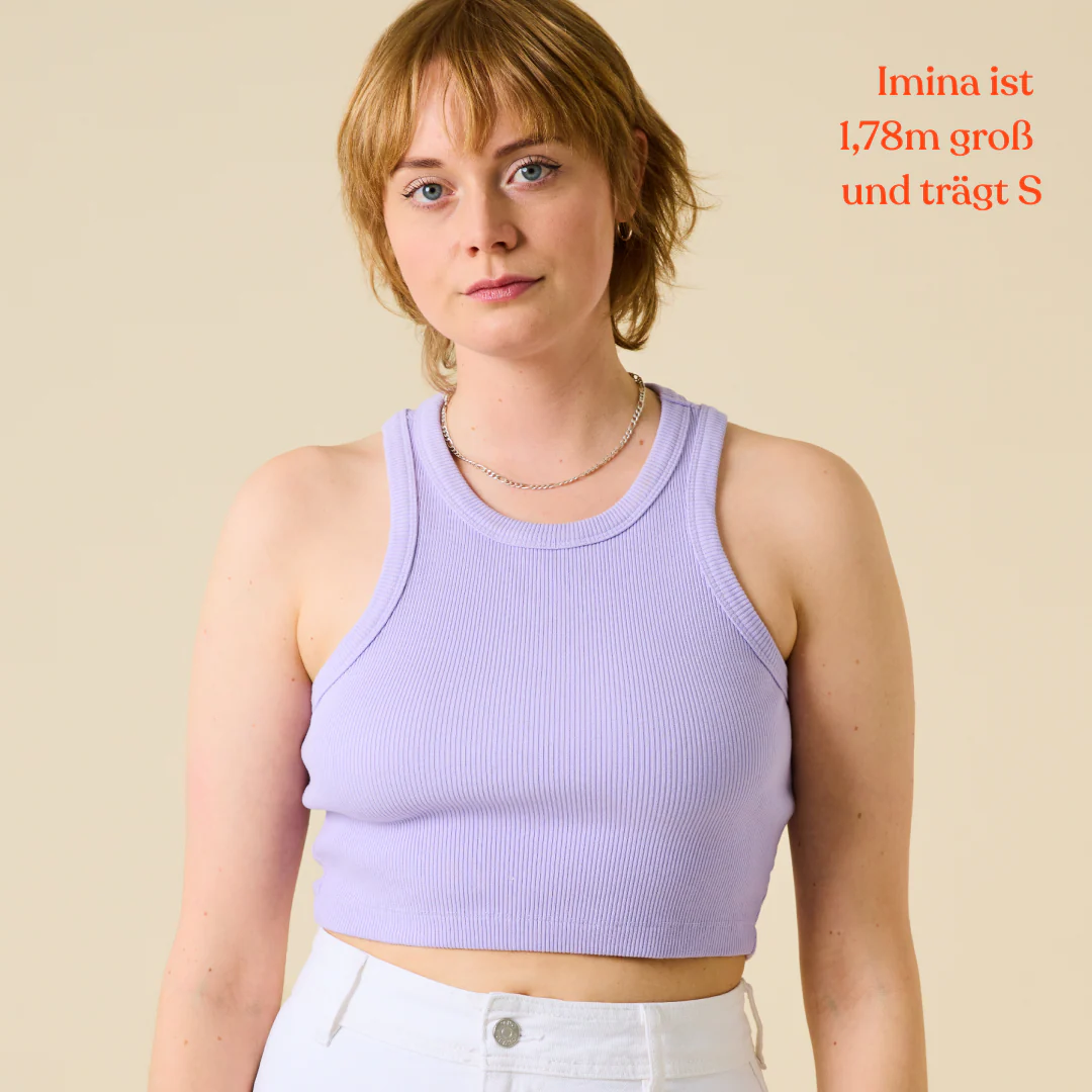 The 24/7 Crop Top aus Bio-Baumwolle in Lila - Image 3