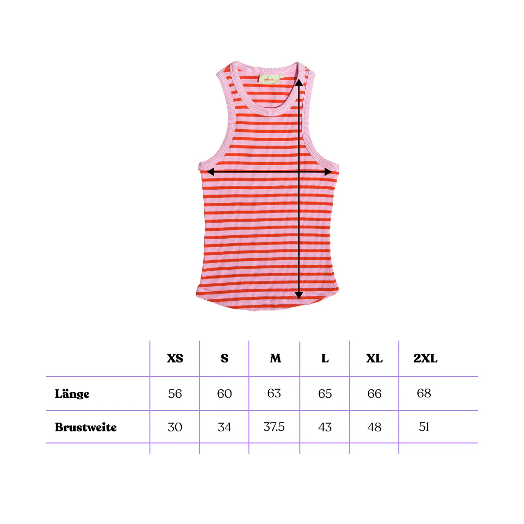 The 24/7 Top aus Bio-Baumwolle Gestreift in Pink/Rot - Image 9