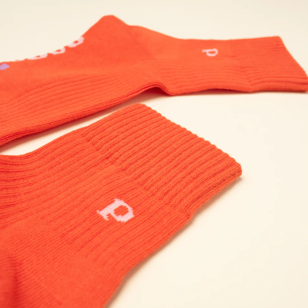 The Casual - Ankle Socken aus Bio-Baumwolle in popeia Rot - Image 3