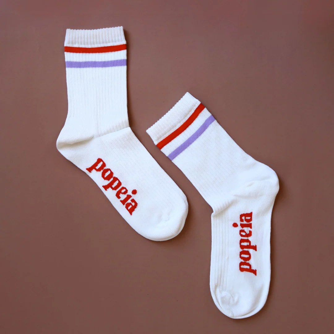 The Sporty Set: Socken aus Bio-Baumwolle in Off-White - Image 6