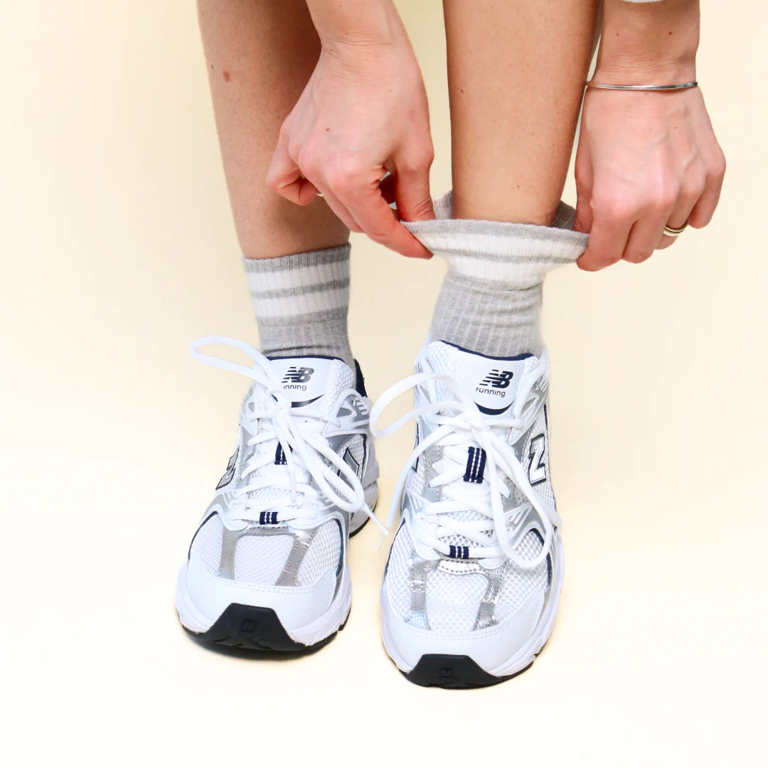 The Tennis - Ankle Socken aus Bio-Baumwolle in Grau - Image 3