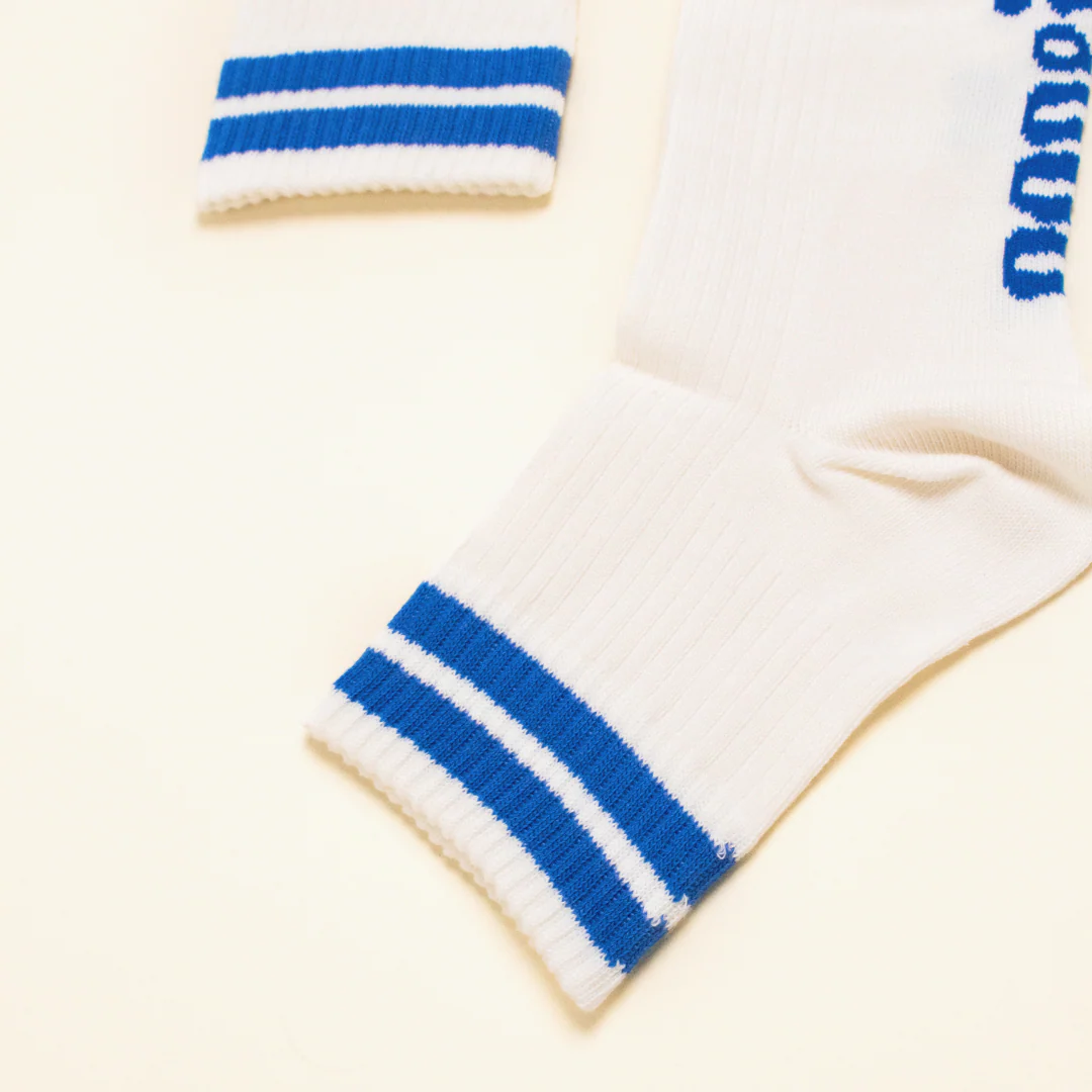 The Tennis - Ankle Socken aus Bio-Baumwolle mit Blauen Streifen - Image 3