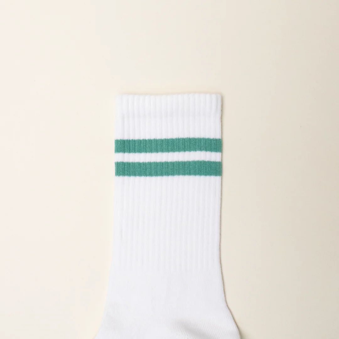 The Tennis - Socken aus Bio-Baumwolle mit Grünen Streifen - Image 5