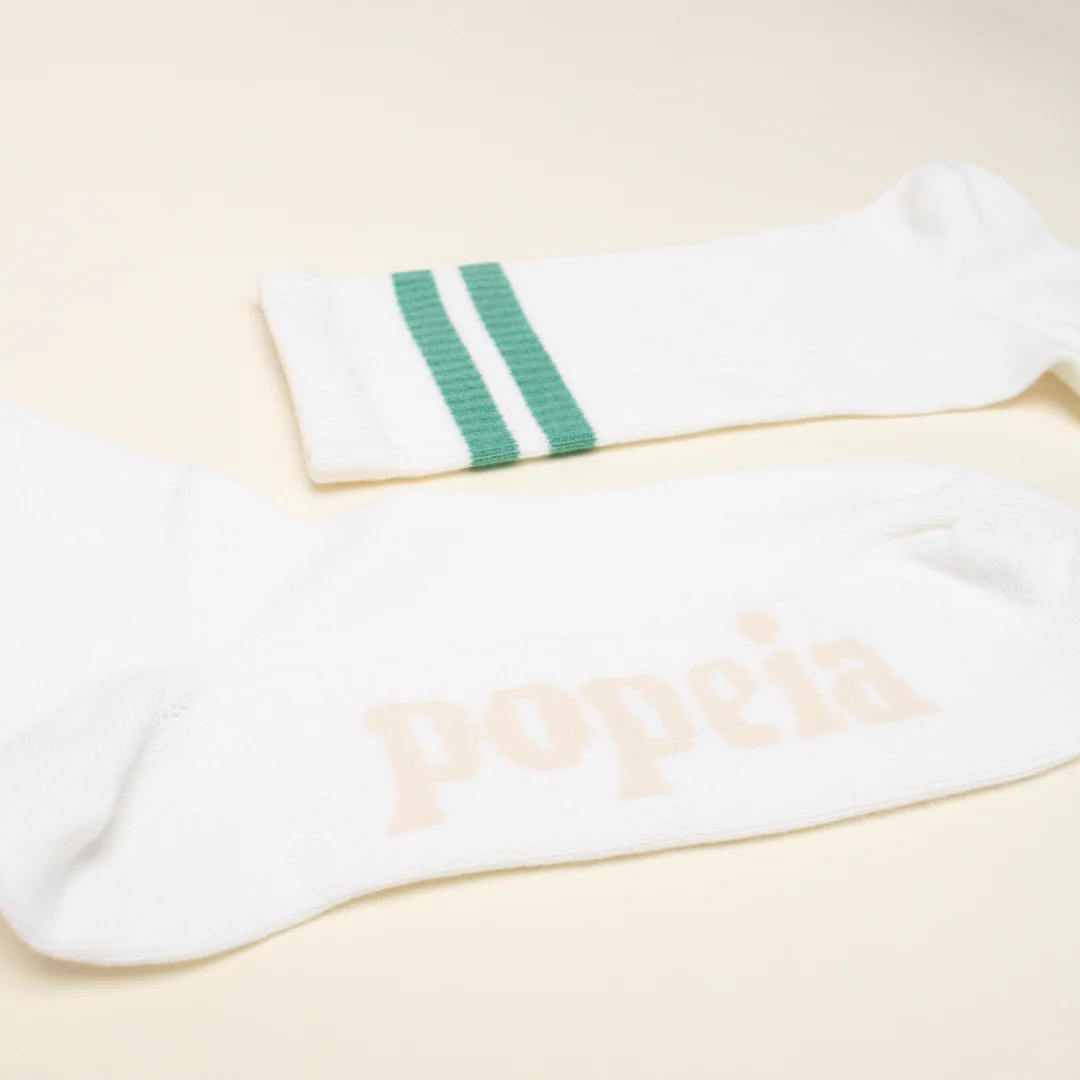 The Tennis - Socken aus Bio-Baumwolle mit Grünen Streifen - Image 6