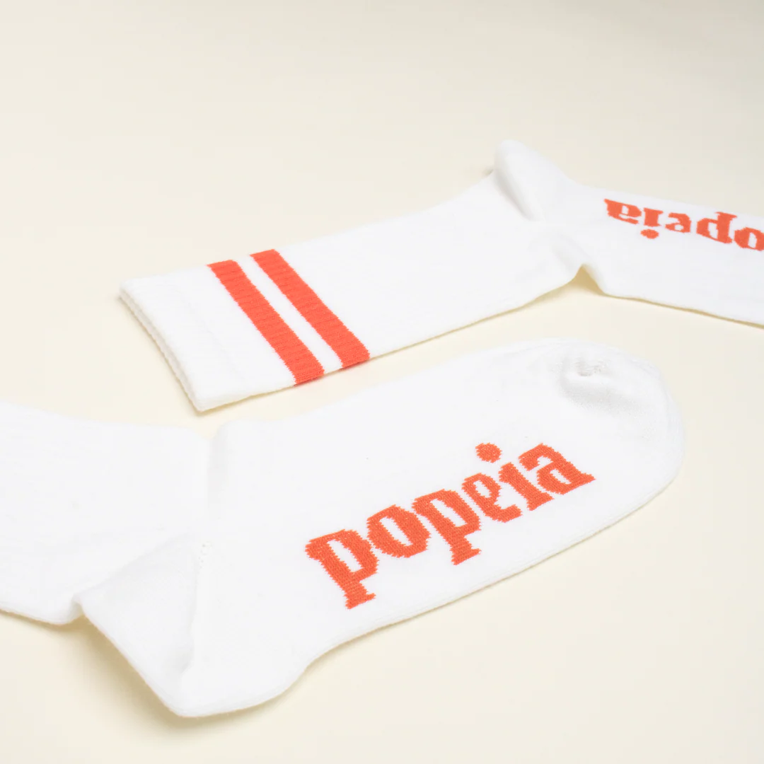 The Tennis - Socken aus Bio-Baumwolle mit popeia Roten Streifen - Image 4